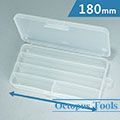 Plastic Compartment Box 5 Grids, 3 Big 2 Small, Hanging Hole, 7.0x3.7x1.1 inch