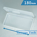 Plastic Compartment Box 1 Grid, Hanging Hole, 7.0x3.7x1.1 inch