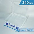 Plastic Compartment Box 1 Grid, Handle, 13.4x9.9x3.2 inch