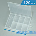 Plastic Compartment Box 7 Grids, Hanging Hole, 4.7x3.5x0.8 inch