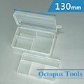 Plastic Compartment Box 2 Layers, 1 Tray, Hanging Hole, 5.1x3.2x2 inch