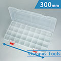Plastic Compartment Box 32 Grids, Hanging Hole, 11.8x6.1x1.2 inch