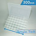 Plastic Compartment Box 48 Grids, Hanging Hole, 11.8x8.9x1.4 inch
