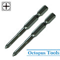 Bits for Rechargeable, Electric (Air) Drivers, Philips #2 x 65mm 6.35 hex shank (2pcs/pack)