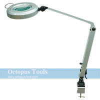 LED Magnifier Lamp w/ Clamp 2.25X 3-pronged Plugs