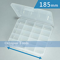 Plastic Compartment Box 20 Grids, Hanging Hole, 7.1x6.1x1.6 inch