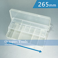Plastic Cantilever Compartment Box 2 Layers, Hanging Hole, 10.4x4.9x2.6 inch