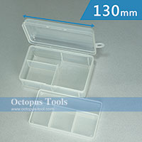 Plastic Compartment Box 2 Layers, 1 Tray, Hanging Hole, 5.1x3.2x2 inch