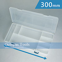 Plastic Compartment Box 8 Grids, Hanging Hole, 11.8x6.1x1.2 inch