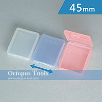 Plastic Compartment Box 1 Grid, 3 Pieces Same Size, 2.2x1.8x0.6 inch(Each)