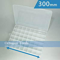 Plastic Compartment Box 48 Grids, Hanging Hole, 11.8x8.9x1.4 inch