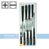 Screwdriver Set (9pcs, Slotted and Phillips)