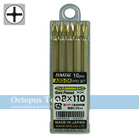 Gold Bits for Rechargeable, Electric and Air Driver, 110mm Long, 10pcs/set