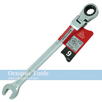 Flex Head Combination Ratcheting Wrench 9mm