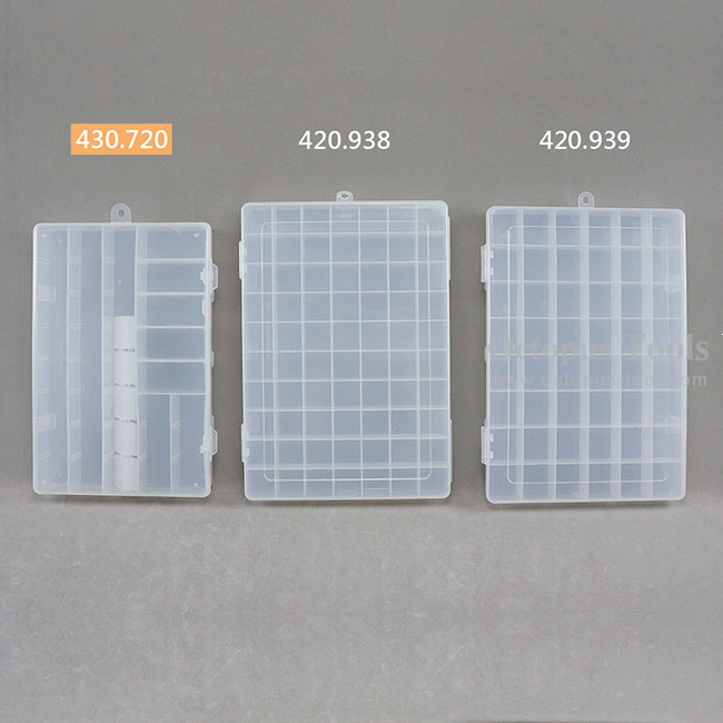 Plastic Compartment Box 35 Grids, Adjustable Dividers, Hanging