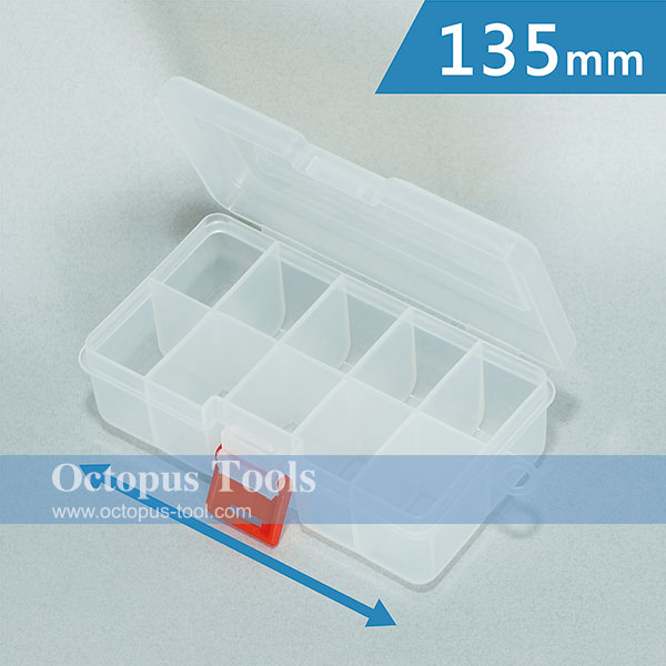 Plastic Compartment Box 10 Grids, Hanging Hole, 5.3x3x1.6  inch(420.825)_Plastic Storage Case_Tool Organizers_S-TURBO D.I.Y. & HARDWARE