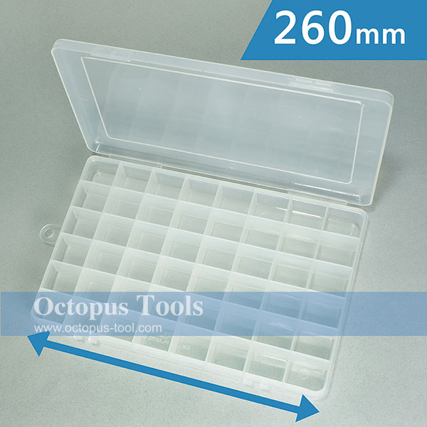 Plastic Compartment Box 48 Grids, Hanging Hole, 10.2x6.9x1.2  inch(420.930)_Plastic Storage Case_Tool Organizers_S-TURBO D.I.Y. & HARDWARE