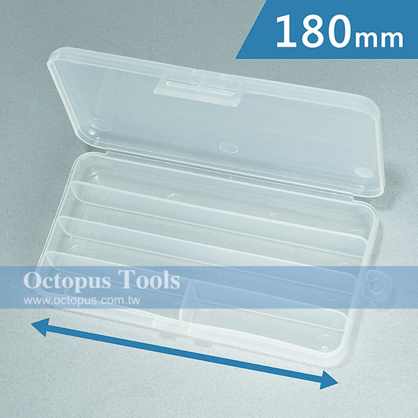 Plastic Compartment Box 5 Grids, 3 Big 2 Small, Hanging Hole, 6.9x3.7x1.1 inch