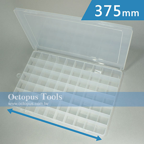 Plastic Compartment Box 70 Grids, Hanging Hole, 14.8x10.2x1.6 inch