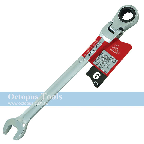 Flex Head Combination Ratcheting Wrench 6mm