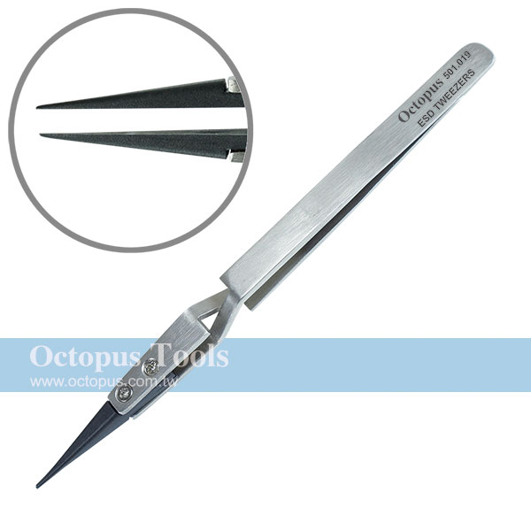 ESD-safe Replaceable Tweezers Reverse Action Fine Tip