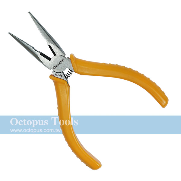 Long Nose Pliers Serrated with Cutter 5