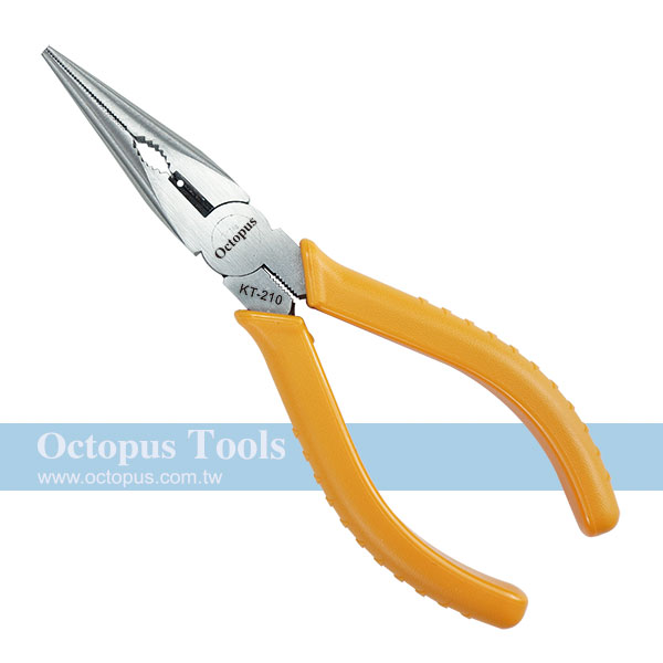 Long Nose Pliers Serrated with Cutter & Stripper 6